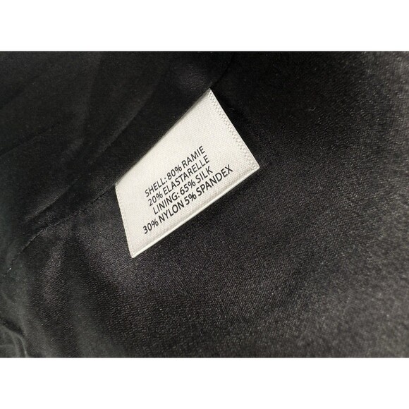 Eileen Fisher Ramie Silk Unique Dress Jacket Fitted Black Dble Action Zip S EUC - Picture 5 of 11